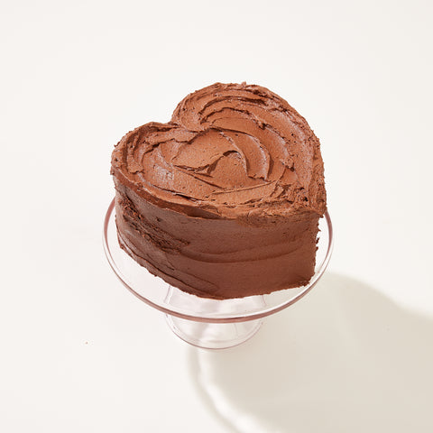 Chocolate Fudge Heart, Double Layer Cake