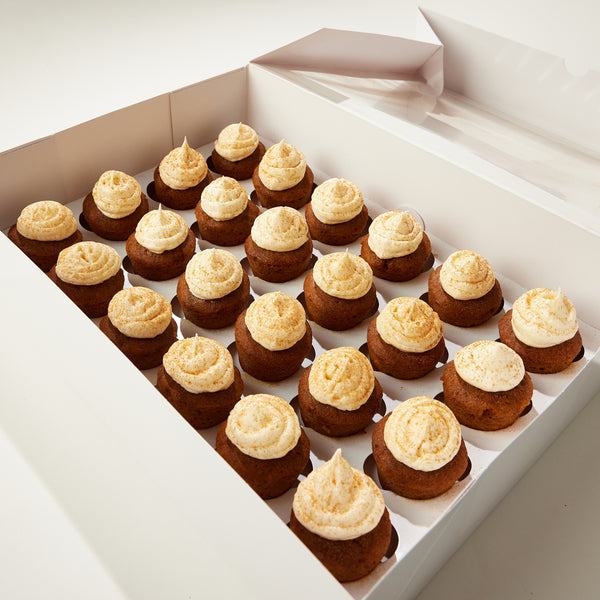 24x Pumpkin Bites Tray / Cream Cheese Icing